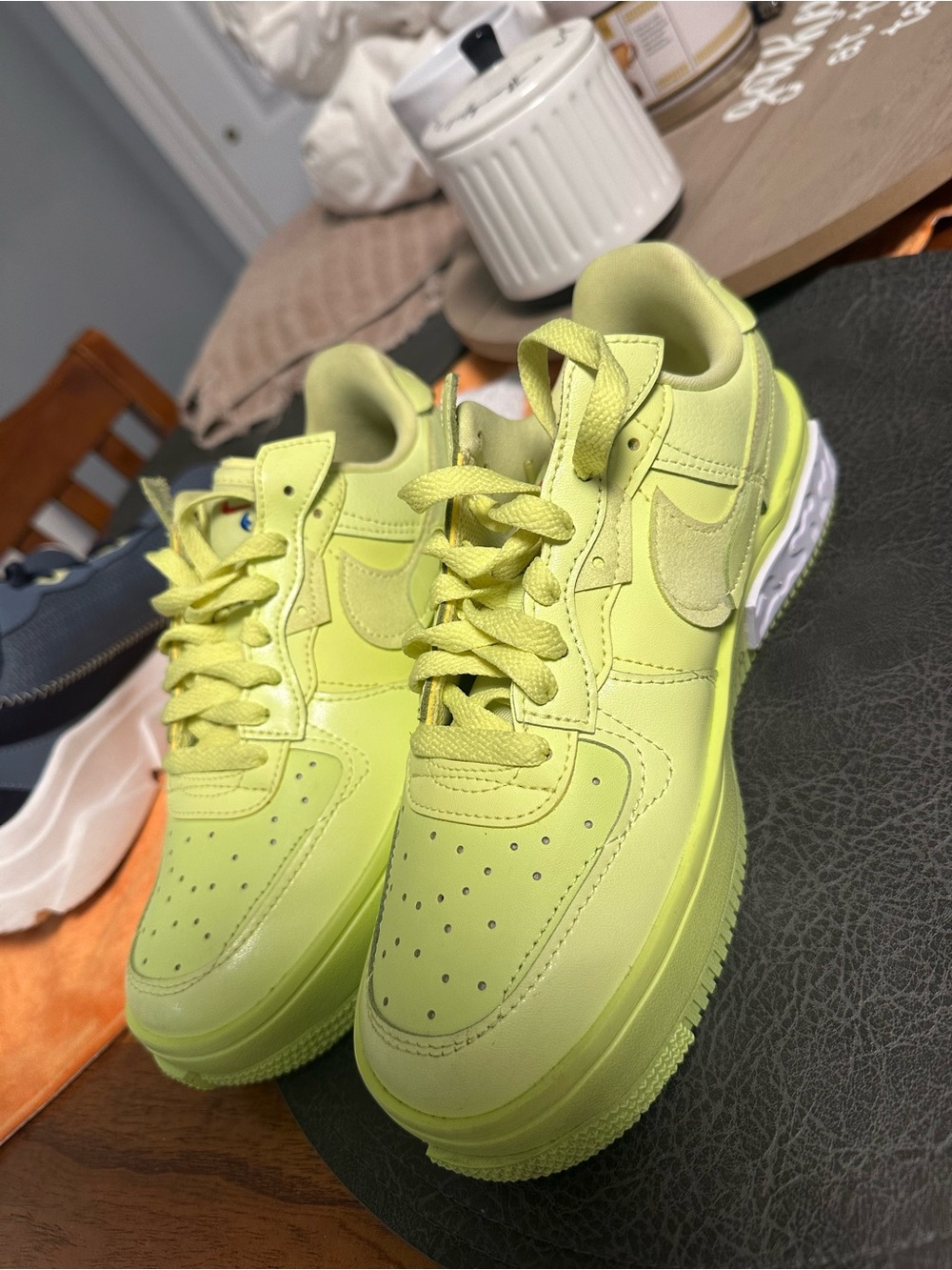 Nike Women's Neon Yellow Low-Top Athletic Sneakers